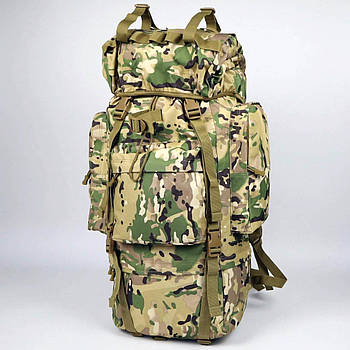 Каркасний тактичний рюкзак 80 літрів Large tactical 2 Мультикам багатофунціональний