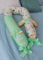 Подушка обнимашка КотоПес для беременных, взрослых и детей, подушка для тела антистресс 240см длина, бортик