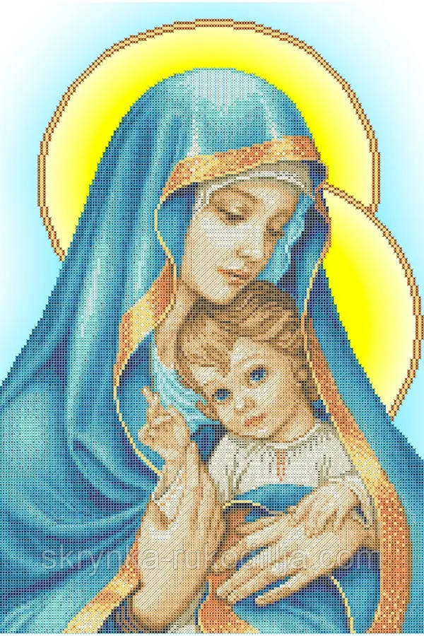 Схема для вишивки бісером Мадонна і немовля КРВ-63