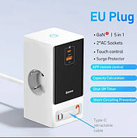 Розумний зарядний пристрій BASEUS GaN5 PowerCombo Charger 65 W SMART Power