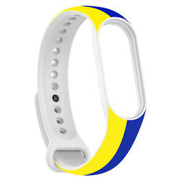 Ремінець для фітнес-браслета Armorstandart для Xiaomi Mi Band 7/6/5 New Style Blue — Yellow (ARM61907)