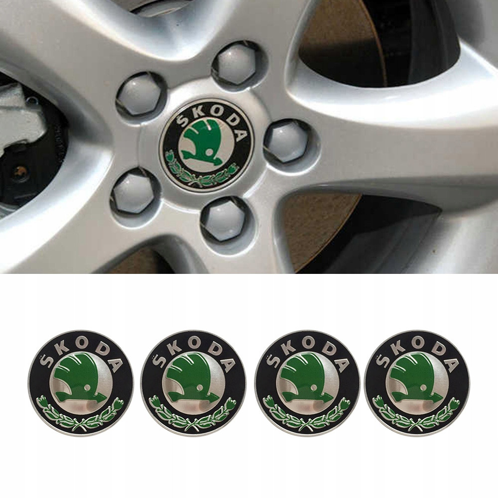 Ковпачки (заглушки) в литі диски Skoda (Шкода ) 56 мм лого