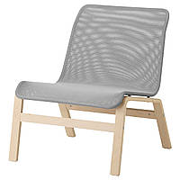 Крісло IKEA NOLMYRA НОЛЬМЮРА, березовий шпон, сірий, 102.335.32
