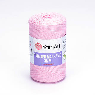 Yarnart TWISTED MACRAME 3 MM (Твістед Макраме 3 мм) №762 рожевий (Пряжа, нитки для в'язання макраме)
