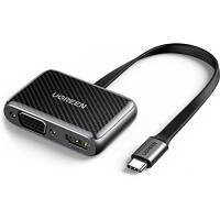 Переходник USB2.0 to HDMI+VGA (HDMI 1.4b 3D/4K*2K30Hz+VGA 1080P60Hz CM303) black Ugreen (70549) - Вища Якість