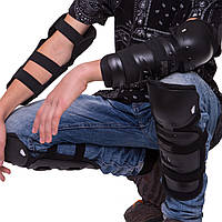 Комплект захисту FOX M-719 (коліно, гомілка, передпліччя, лікоть) чорний