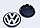 Ковпачки (заглушки) в литі диски Volkswagen VW (Фольцваген) 76 мм Хром лого, Чорні, фото 4