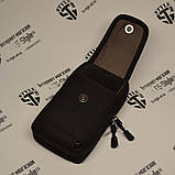 Поясна сумка органайзер для телефону і документів чорна, фото 7