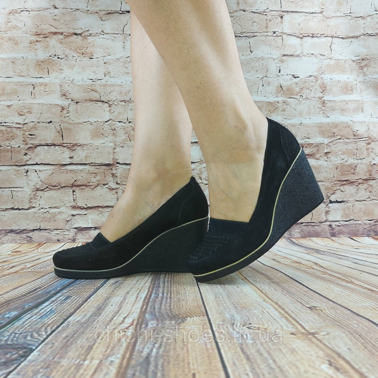 Туфлі жіночі чорні замша  It Girl 595, розміри 35,37