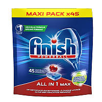 Таблетки для посудомоечных машин Finish Power All in 1 Max (45шт.)