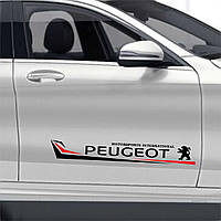 Наклейка Peugeot на передние двери (чёрный)