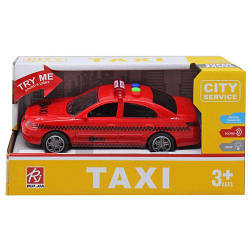 Машина інерційна "Таксі", світло, звук (червона)