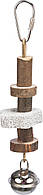 Игрушка Trixie для птиц, подвесная с вулканическим камнем, 16 см (натуральные материалы) (140630)