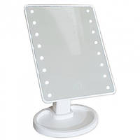 Зеркало для макияжа с 16 LED подсветкой Mirror White. AO-697 Цвет: белый