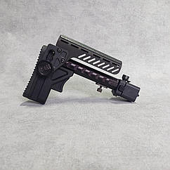 Приклад складний телескопічний алюмінієвий для АКСУ-74 / АКС-74 чорний