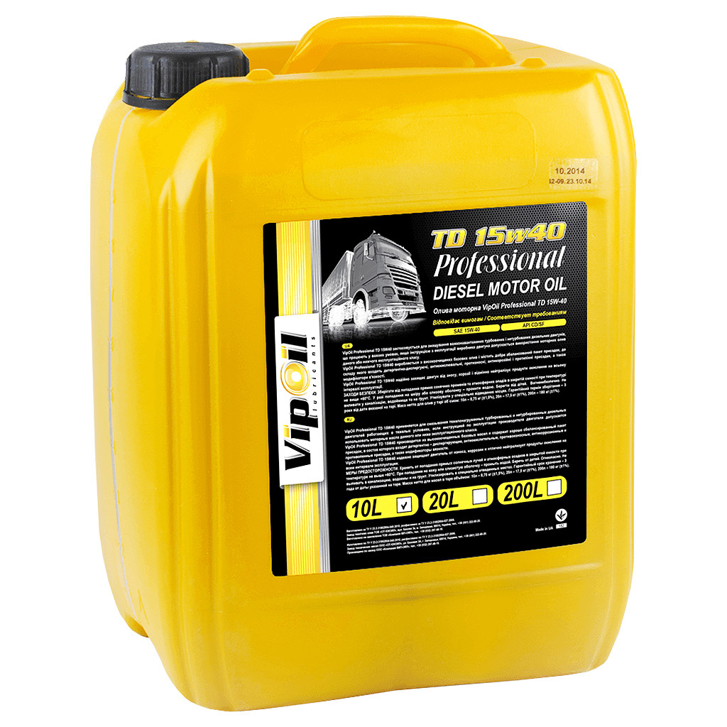 VipOil Professional TD 15W-40 CD/SF, 10 л (0162850) моторна олива, фото 1