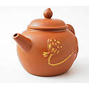 Чайник "Квітка Лотоса" ісинська глина червоний 400 мл, фото 2