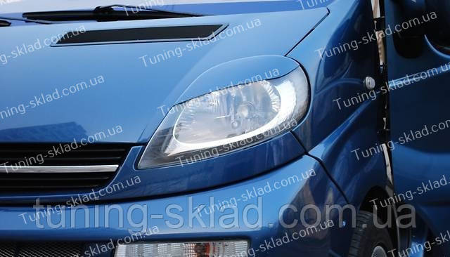 Вії Опель Віваро (накладки на передні фари Opel Vivaro) , фото 1