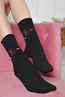 Носки махровые женские черного цвета размер 37-42 163527S