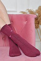 Носки махровые женские бордового цвета размер 37-42 163529S