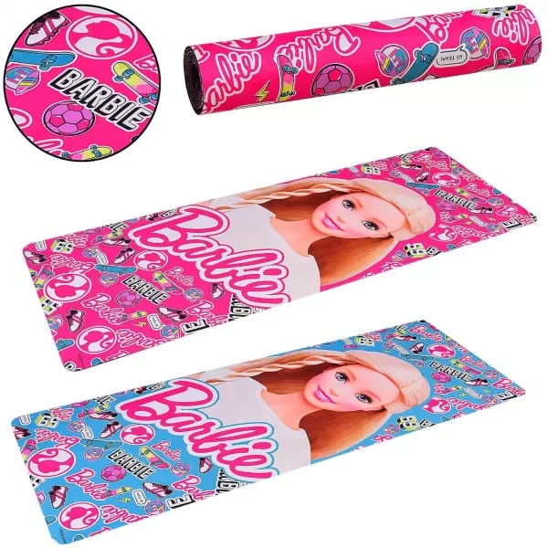 Килимок для йоги двошаровий Barbie каучук + тканина, 173 см × 61 см, товщина 6 мм, фото 1
