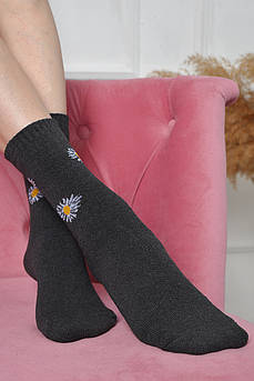 Шкарпетки махрові жіночі темно-сірого кольору розмір 37-42                                           163536M