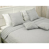 Двостороння декоративна подушка "Grey Braid" сіра коса 40х40 см. Подушка інтер'єрна маленька, фото 3