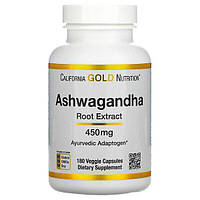 Ashwagandha 450 mg California Gold Nutrition, 180 капсул