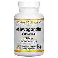 Ashwagandha 450 mg California Gold Nutrition, 180 капсул