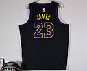 Чоловіча чорна майка баскетбольна Джеймс Леброн 23 Nike Lebron James Los Angeles Lakers сезон 2023-2024, фото 2