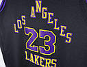 Чоловіча чорна майка баскетбольна Джеймс Леброн 23 Nike Lebron James Los Angeles Lakers сезон 2023-2024, фото 4