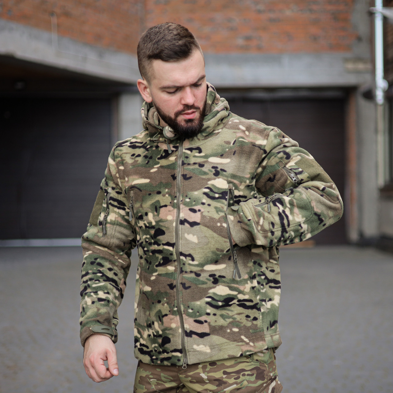 Тактична флісова куртка мультикам Sturm