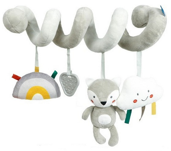 Іграшка підвіска-спіраль розвиваюча на ліжечко для немовляти "Лиса з веселкою" Іграшки на коляску/автокрісло