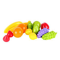 Набір фруктів ТехноК 5521 дитяча пластикова іграшка 14 фруктів для дітей кухня магазин супермаркет