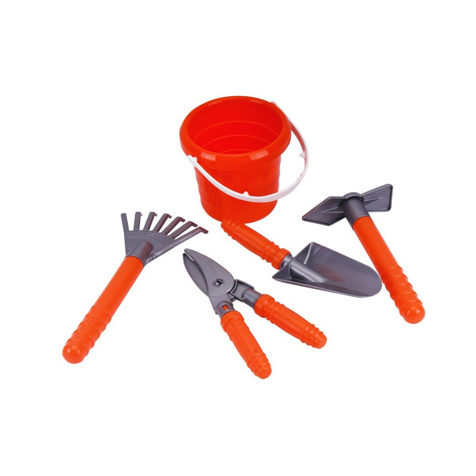 Набір садівника ТехноК 8287 дитячі інструменти іграшка відро лопатка грабельки в пісок сад пісочницю