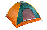 Легкая палатка для отдыха на природе туристическая на 2 человека непрмокаемая, тент раскладушка быстросборная