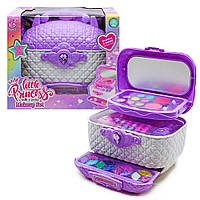 Косметика дитяча в косметичці на 3 рівні (2622 B) набір для манікюру, тіні, рум'яну. кисті, наліпки
