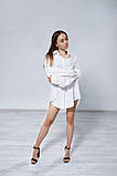 Крута біла жіноча сорочка Оверсайз S-XL: must have дівчини, фото 2