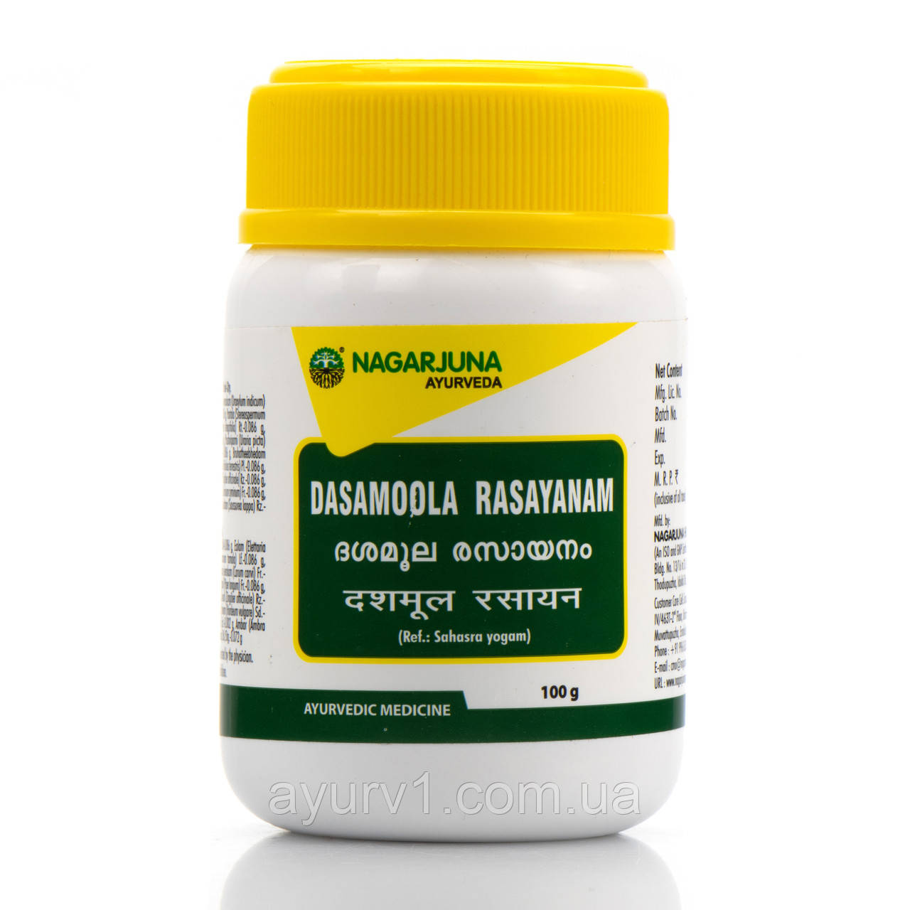 Дашамула расаяна Дасамула, Дашамул/Dashamoola Rasayanam Nagarjuna/100 g очищення організму