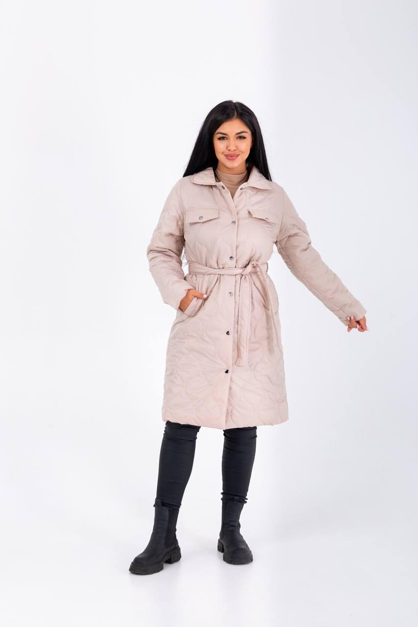 Стильна жіноча куртка пальто зимове осінне синетоп 100 розміри 42 44 46 48 50 52 54 56 Новинка 2023