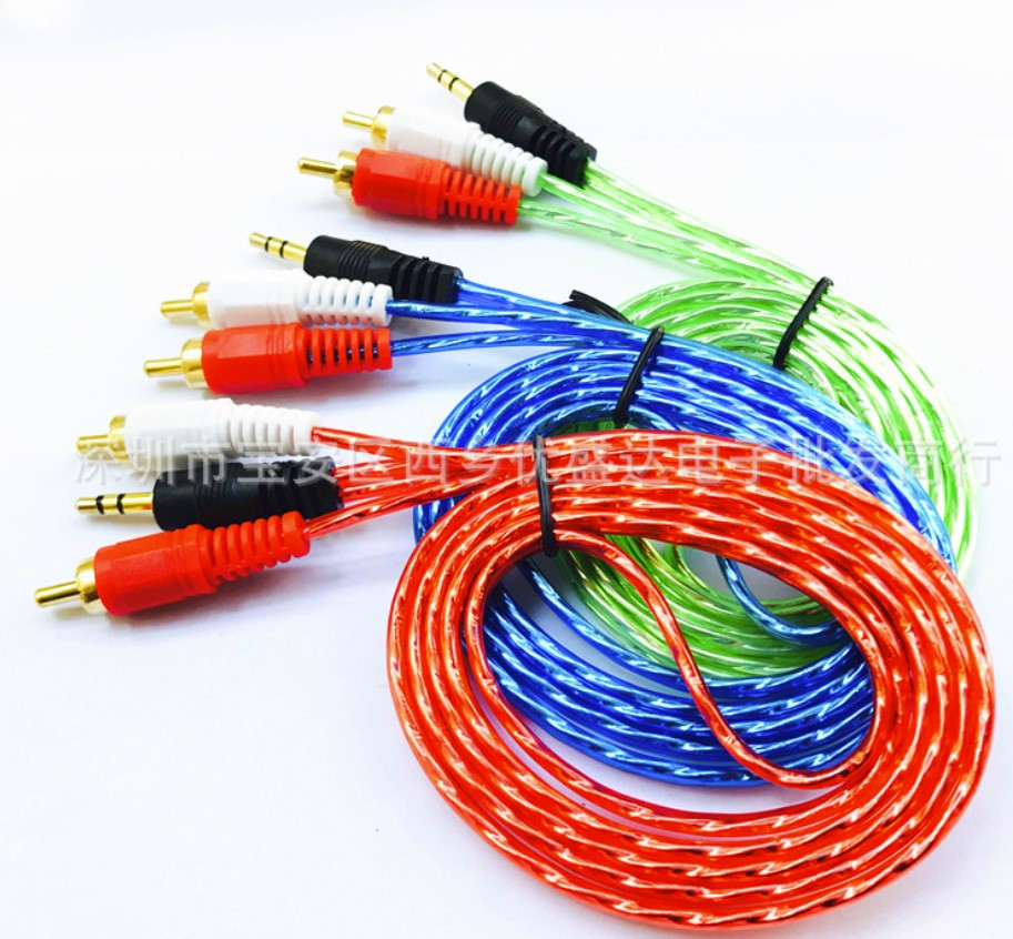 Кабель 3,5mm-2 RCA 1,5 метр у силіконі