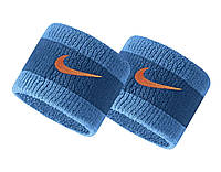 Напульсник NIKE SWOOSH WRISTBANDS 2 PK MARINA/LASER BLUE/RUSH ORANGE OSFM - N0.1565.446.OS