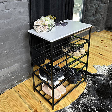 Полиця для взуття Валенсія 50 см біла аляска 0-3-9005