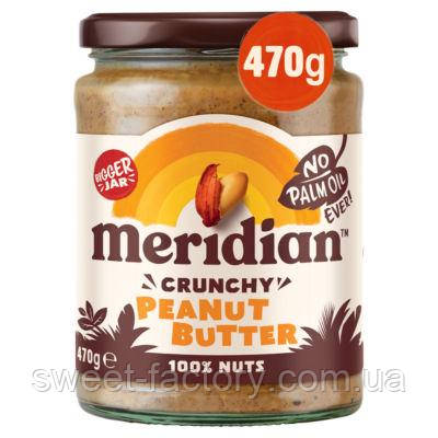 Арахісова паста Meridian Crunchy Peanut Butter 470g, фото 1