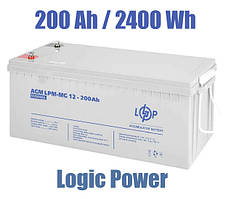 Акумулятор мультигелевий для ібп AGM LogicPower LPM-MG 12 — 200 AH