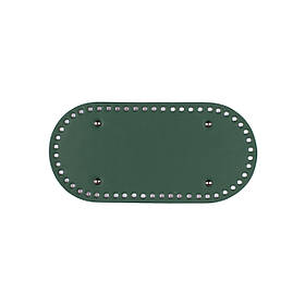 Дно сумки овальне з ніжками (25*12 см), колір Зелений