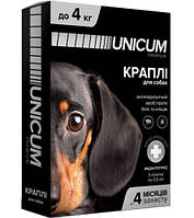 Unicum Рremium краплі на холку для собак 0-4 кг, 1 піпетка 0,5мл