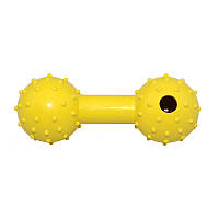 Іграшка резинова Гантель пищалка з шипами 12 см ER065 ZooMax