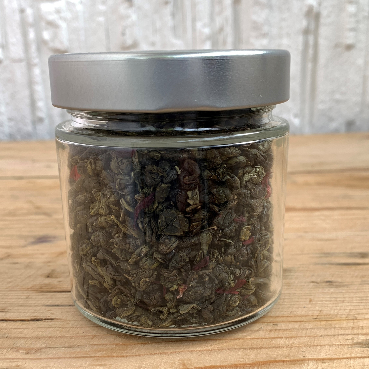 Зелений чай "Ягода - Малина" 75 грам (баночка 200мл)