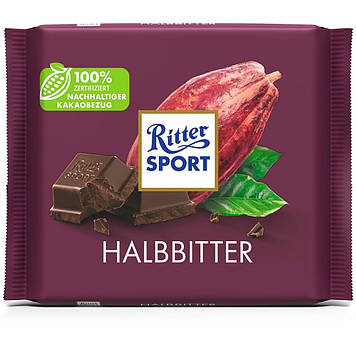 Шоколад Ritter Sport Halbbitter 100g